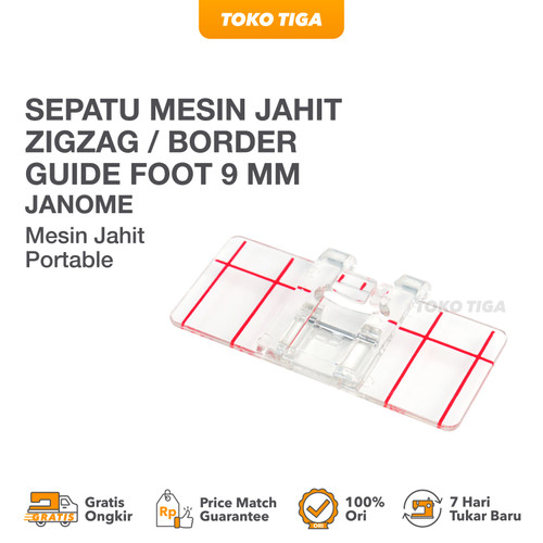 Janome Border Guide Foot 9mm / Sepatu Jahit Patchwork (202084000)