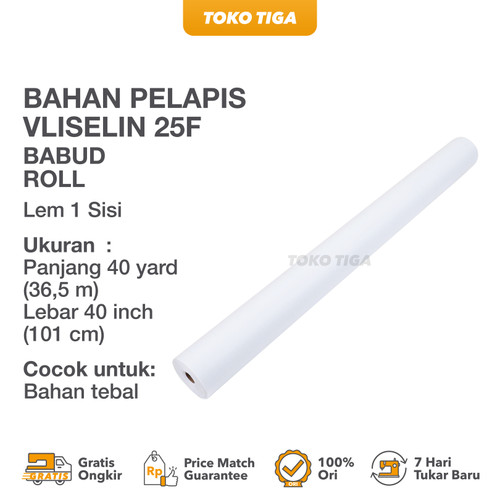 [Roll] Kain Pelapis Vliselin Tebal Lem 1 Sisi Tipe 25F