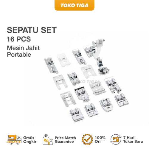 Sepatu Mesin Jahit Portable Set isi 16 Pcs (CY-016)