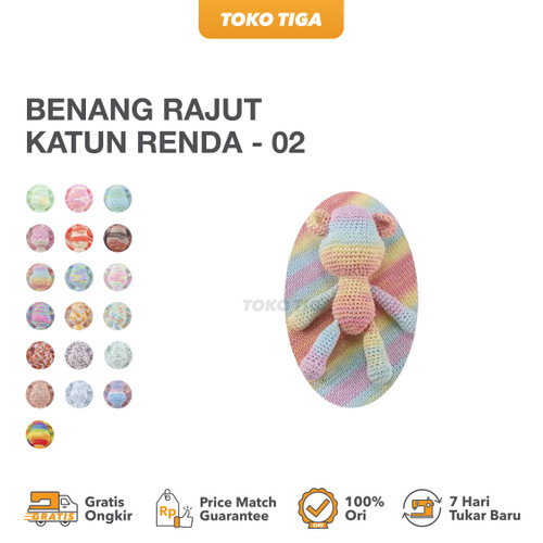 Benang Rajut Katun Renda / Cotton Lace Yarns Import - 2 (KRP3)