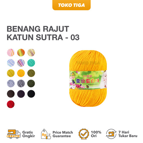 Benang Rajut Katun Sutra / Silk Cotton Yarns Import - 3 (SCT6)