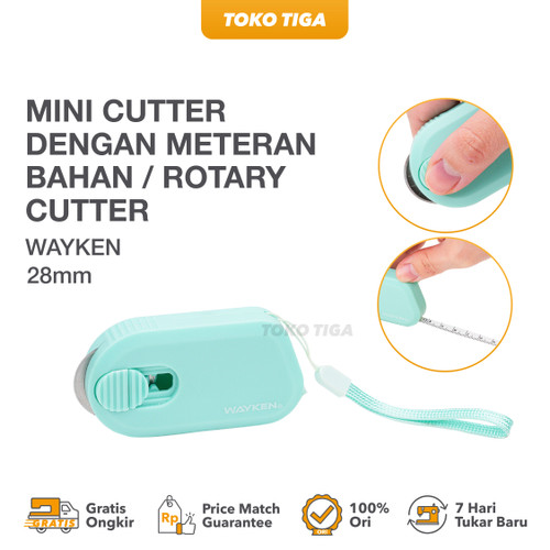 Mini Cutter dengan Meteran Bahan / Rotary Cutter 28 mm Merk WAYKEN