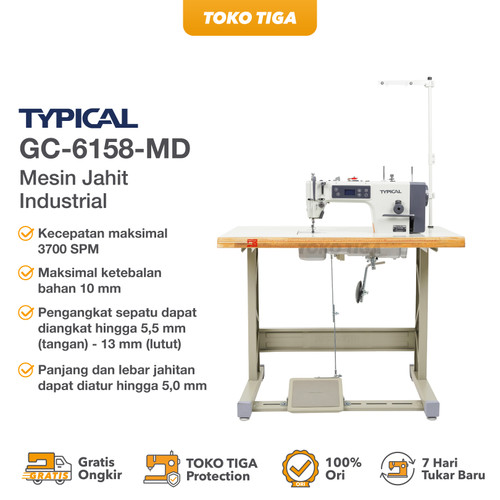 Mesin Jahit TYPICAL GC-6158-MD Jarum 1 Servo Direct Drive (Industrial)