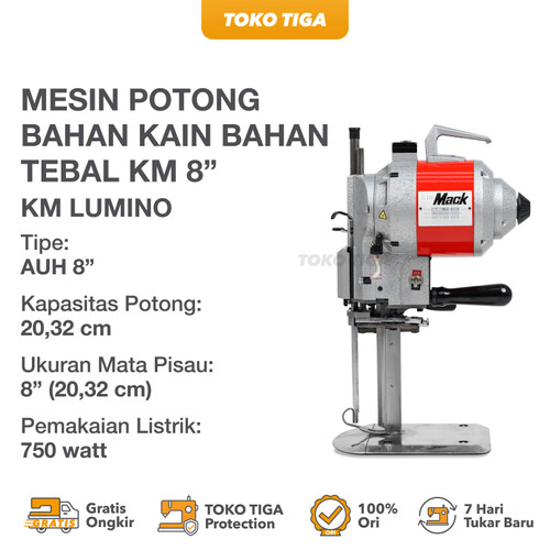 Mesin Potong Bahan Kain Bahan Tebal 8" KM AU-H (China) Heavy Duty