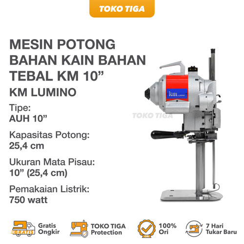 Mesin Potong Bahan Kain Bahan Tebal 10" KM AU-H (China) Heavy Duty