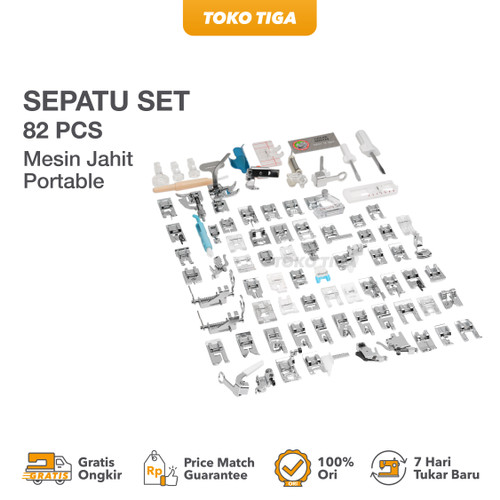 Sepatu 82 pcs Mesin Jahit Portable - Sepatu Set 82 pcs Multifungsi