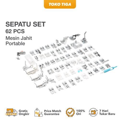 Sepatu 62 pcs Mesin Jahit Portable - Sepatu Set 62 pcs Multifungsi