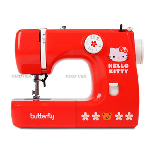 Mesin Jahit BUTTERFLY 1216R Hello Kitty Edition (Portable Multifungsi)