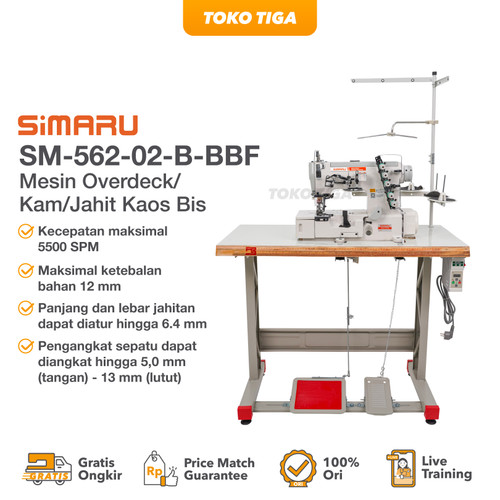 Mesin Overdeck Bis Kam SIMARU SM562-02D-BBF Servo Industrial