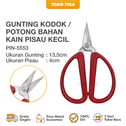 Gunting Kodok / Potong Bahan Kain Pisau Kecil (PIN-5553)