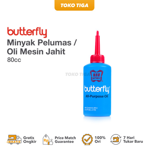 Minyak Pelumas / Oli Mesin Jahit / All-Purpose Oil 80 ml BUTTERFLY