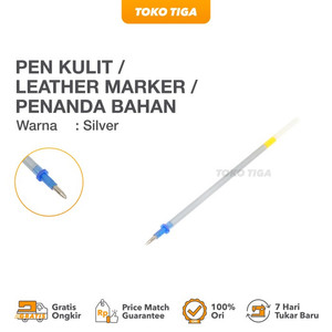 Pen Kulit / Leather Marker / Penanda Bahan Kulit - Silver