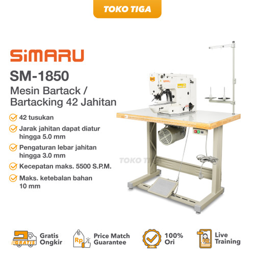 Mesin Bartack / Bartacking / Bartek 42 Jahitan SIMARU SM1850 / SM-1850