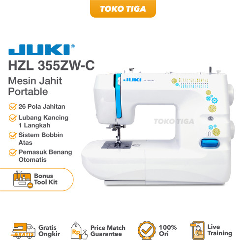 Mesin Jahit JUKI HZL 355Z W-C / 355ZWC (Multifungsi Portable)