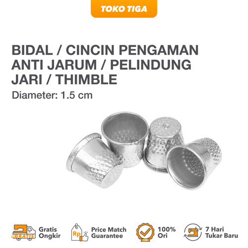 Bidal / Cincin Pengaman Anti Jarum / Pelindung Jari / Thimble