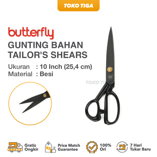 Gunting Potong Bahan Kain Butterfly 10" / Gunting Tailor Ukuran 10"