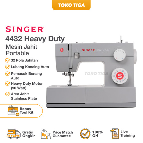 Mesin Jahit SINGER HEAVY DUTY 4432 (Portable Multifungsi)