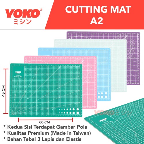 Cutting Mat 9Sea Ukuran - A2 60x45cm/Double Side - Dua Sisi (Nine Sea)