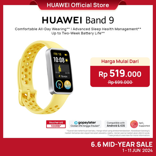 HUAWEI Band 9 Smartband | Comfort Wear |Sleep Health |14 days Battery