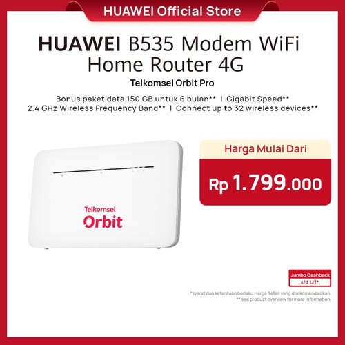 Telkomsel Orbit Pro H1 Modem WiFi 4G High Speed Bonus Data