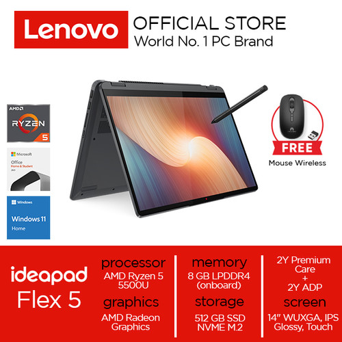 Lenovo IdeaPad Flex 5 14ALC7 Ryzen 5 5500U 8GB 512GB W11 OHS