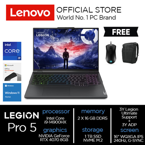 Lenovo Legion Pro 5 16IRX9 Core i9-14900HX 32GB 1TB RTX 4070 8GB