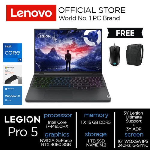 Lenovo Legion Pro 5 16IRX9 Core i7-14650HX 16GB 1TB RTX 4060 8GB