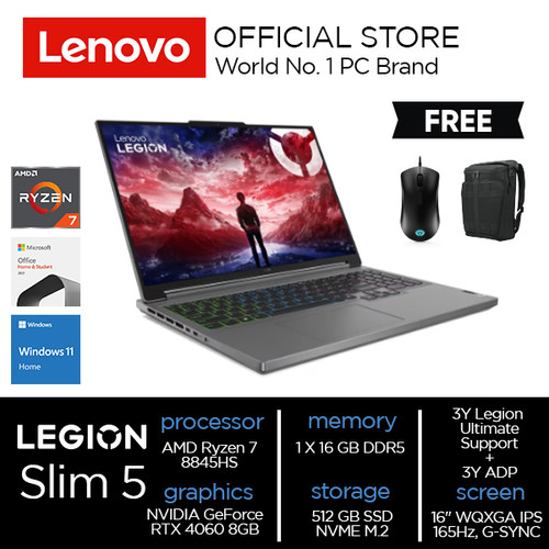 Lenovo Legion Slim 5 16AHP9 Ryzen 7 8845HS 16GB 512GB RTX 4060 8GB