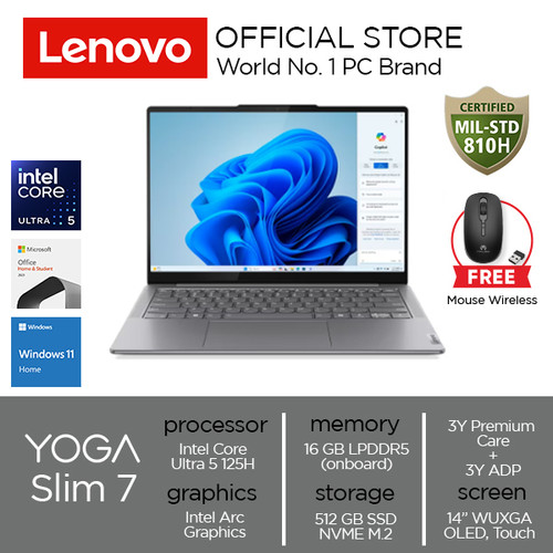 Lenovo Yoga Slim 7 14IMH9 Core Ultra 5 125H 16G 512G W11OHS Touch OLED