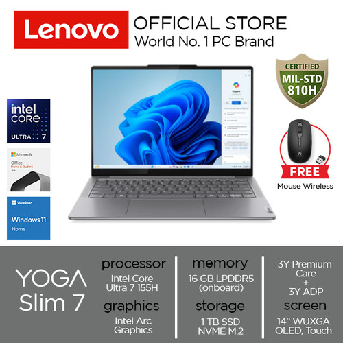 Lenovo Yoga Slim 7 14IMH9 Core Ultra 7 155H 16GB 1TB W11OHS Touch OLED