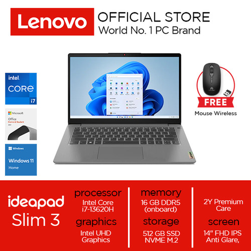 Lenovo IdeaPad Slim 3 14IRH8 Core i7-13620H 16GB 512GB W11 OHS