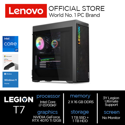 Lenovo Legion T7 34IRZ8 Core i7-13700KF 32GB 1TB+1TB HDD RTX 4070 Ti