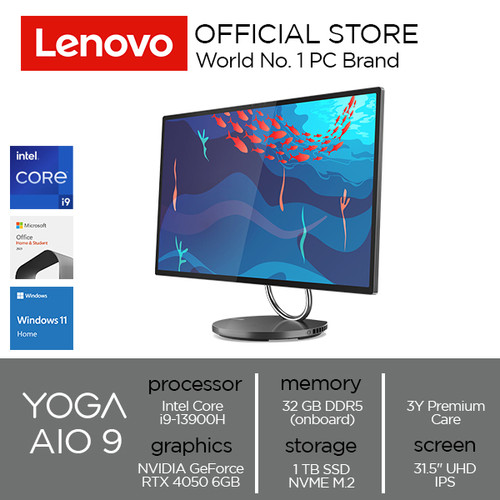 Lenovo Yoga AIO 9 32IRH8 Core i9-13900H 32GB 1TB RTX 4050 6GB W11 OHS