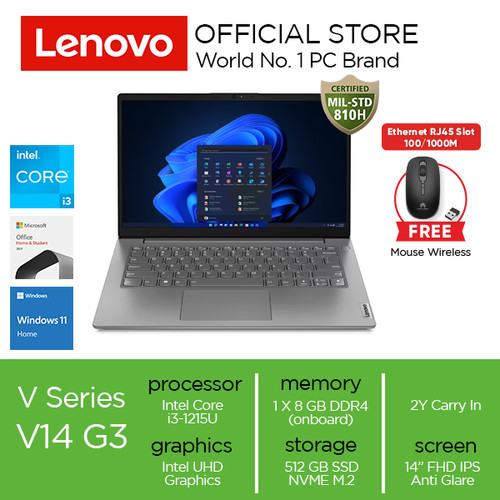 Lenovo Lenovo V14 G3 IAP Core i3-1215U 8GB 512GB W11 OHS