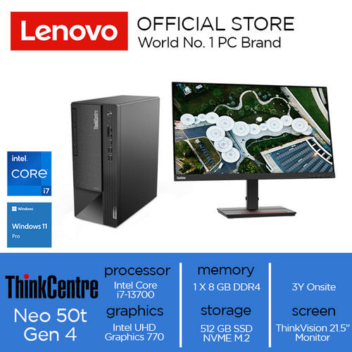 Lenovo ThinkCentre neo 50t Gen 4 Core i7-13700 8GB 512GB W11Pro