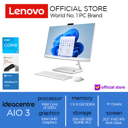 Lenovo IdeaCentre AIO 3 22IAP7 Core i3-1215U 8GB 256GB W11 OHS