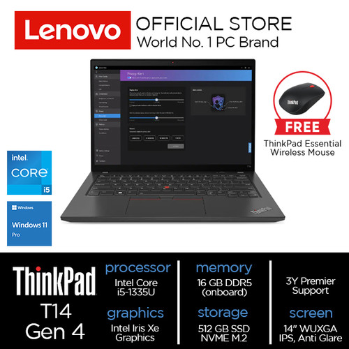 Lenovo ThinkPad T14 Gen 4 (Intel) Core i5-1335U 16GB 512GB W11Pro