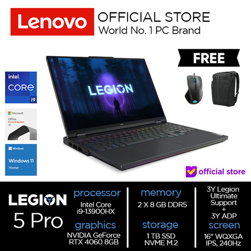 Lenovo Legion Pro 5 16IRX8 Core i9-13900HX 16GB 1TB RTX4060 8GB