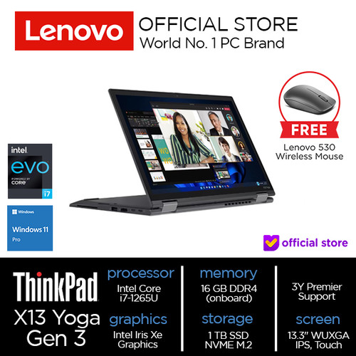 Lenovo ThinkPad X13 Yoga Gen 3 Core i7-1265U 16GB 1TB SSD W11Pro