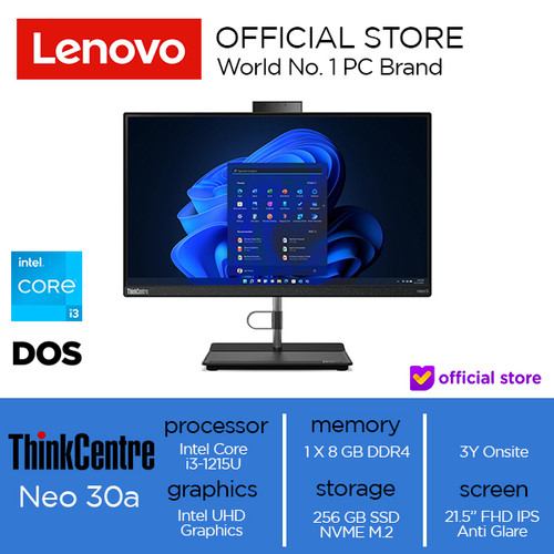 Lenovo ThinkCentre neo 30a 22 Core i3-1215U 8GB 256GB SSD DOS