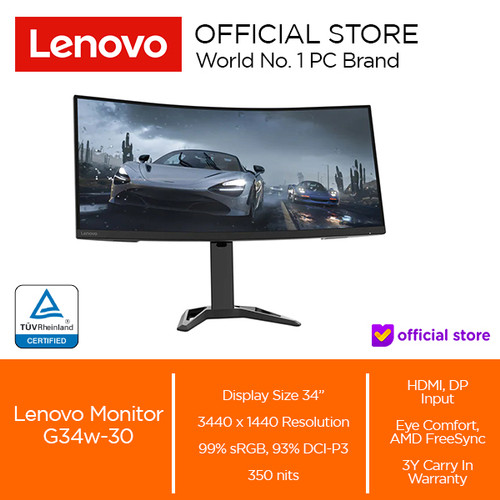 Lenovo Monitor G34w-30 VA 34"