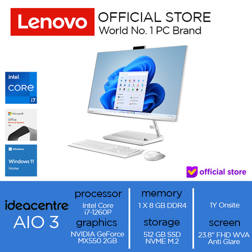 Lenovo IdeaCentre AIO 3 24IAP7 Core i7-1260P 8GB 512GB SSD MX550 Win11