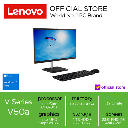 Lenovo V50a-24IMB Core i7-10700T 8GB 1TB HDD + 256GB W10 Home