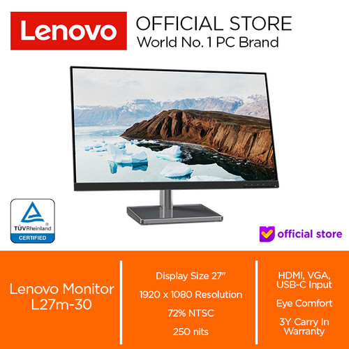 Lenovo Monitor L27m-30 4ms 75Hz IPS 27"