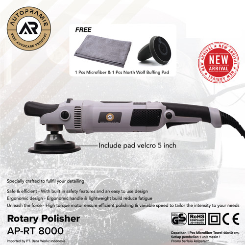 Mesin Poles Rotary Polisher 5 inch Autopramie Polisher AP RT 8000