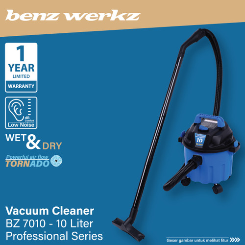 Vacuum Cleaner 10L Mesin Vakum Sedot Debu Wet & Dry BZ 7010 Benz Werkz