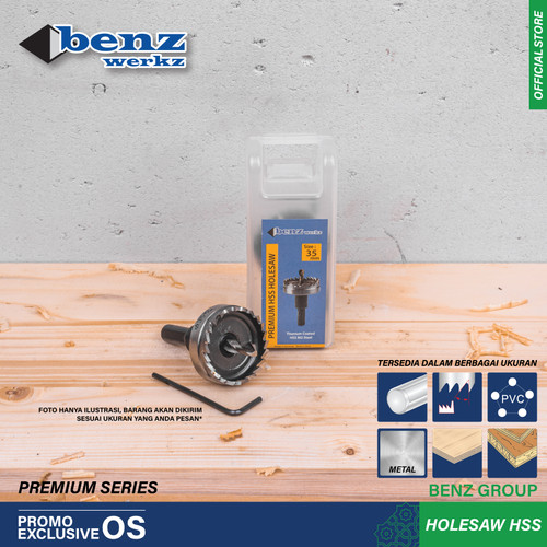 Mata Bor Holesaw HSS 26mm / Mata Bor Plong Kayu, Besi by Benz Werkz