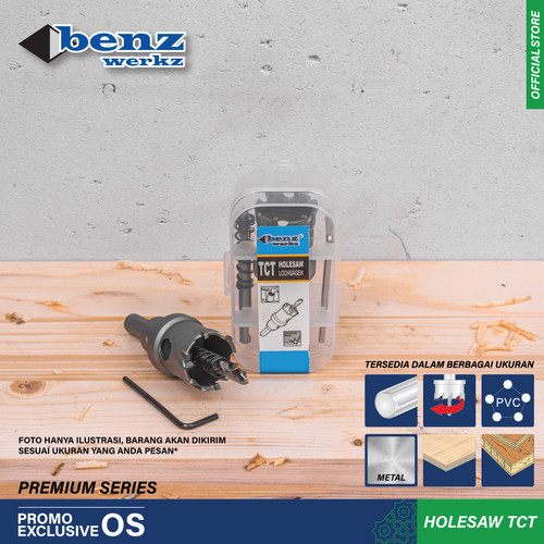 Mata Bor Holesaw TCT 35mm / Mata Bor Plong Metal Besi By Benz Werkz