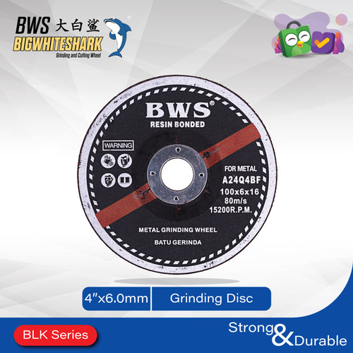 Batu Gurinda Gerinda Poles BWS 4"x6.0mm Metal Grinding Disc