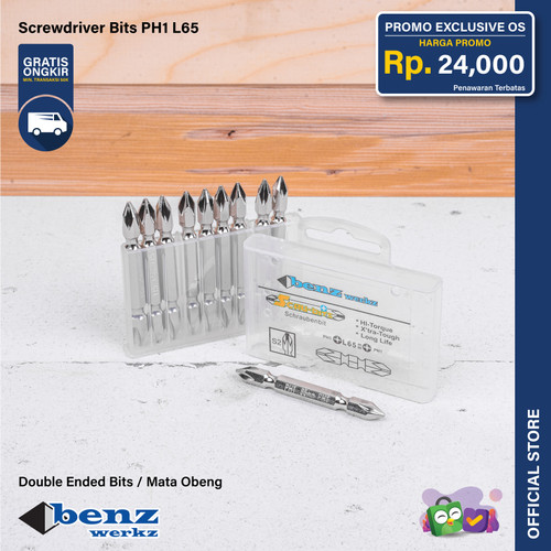 Mata Obeng Angin Magnet Plus PH1 65 mm / Screwdriver Bits Benz Werkz